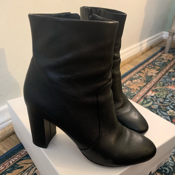 Vince Brannen Black Leather Booties - Picture 3 of 5